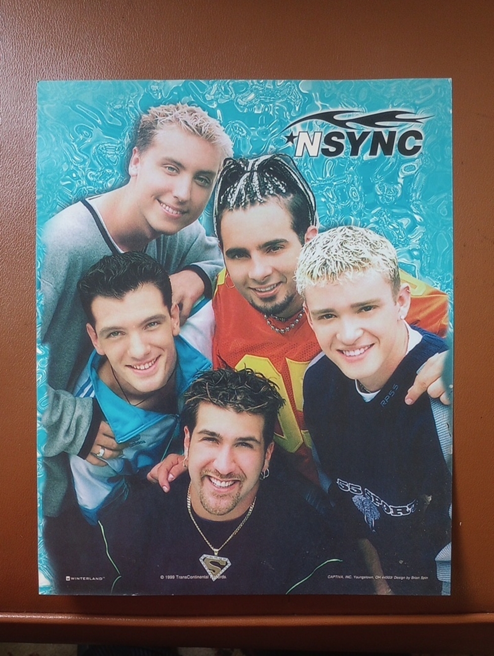 NSYNC Vintage 1999 Boy Band Poster, Winterland Transcontinental Records